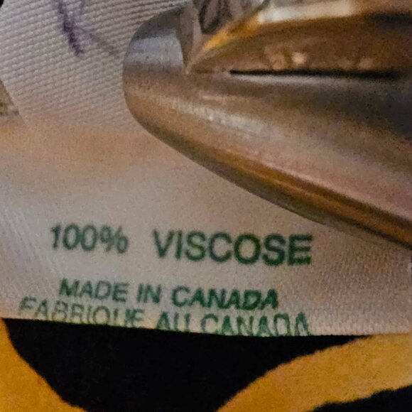 Bold Vintage Canadian Black and Yellow Floral Sundress - Picture 6 of 15